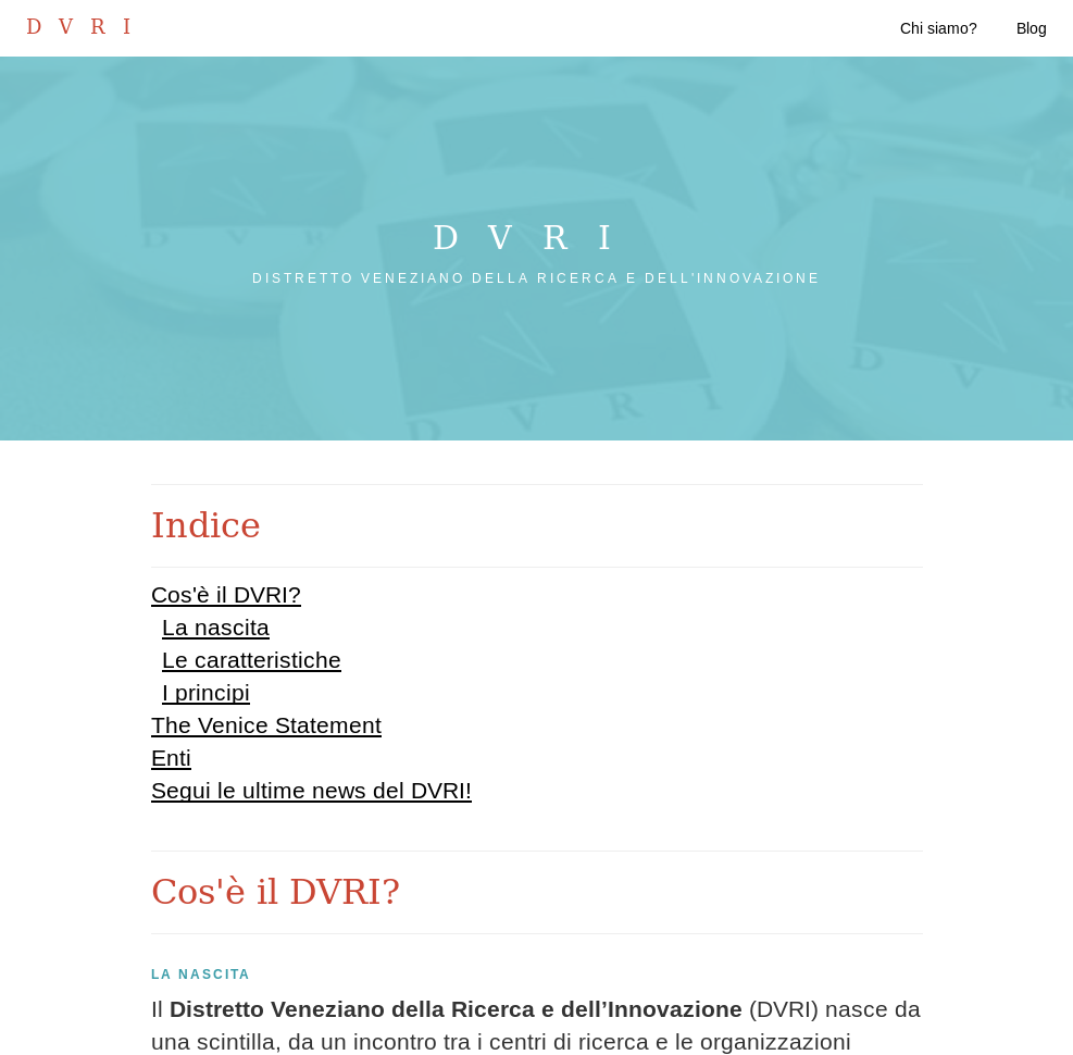 Sito DVRI - Cos'è il dvri?