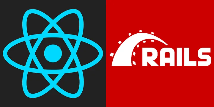 Loghi di Rails e React.js