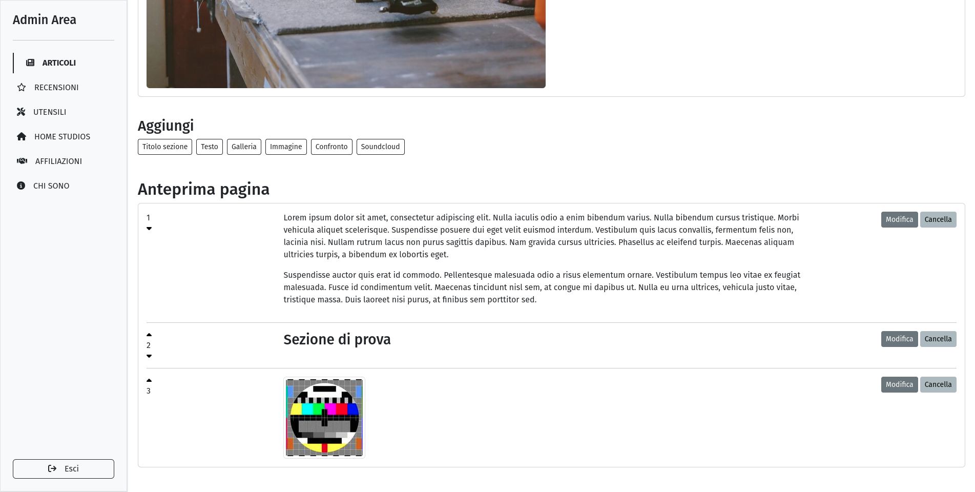 Composizione contenuto