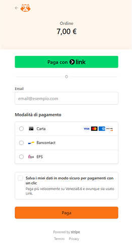 Un esempio di checkout Stripe