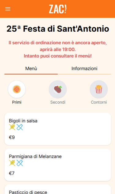 L'avviso di prossima apertura delle ordinazioni su ZAC!